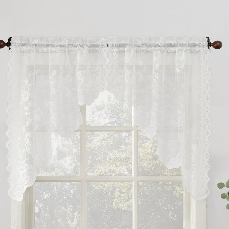 House of Hampton® Alejo Floral Swag Window Valance & Reviews Wayfair